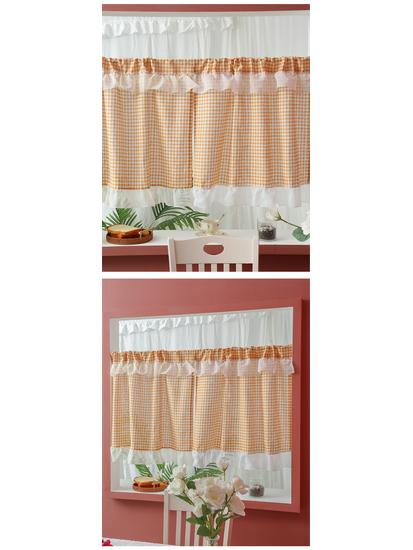 Двухслойная высококачественная вышитая кухонная штора-блэкаут для кафе