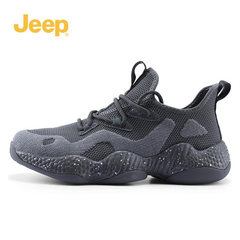 Мужские летние дышащие водонепроницаемые кроссовки Jeep Outdoor для хайкинга и бега с сетчатым верхом и нескользящей подошвой.