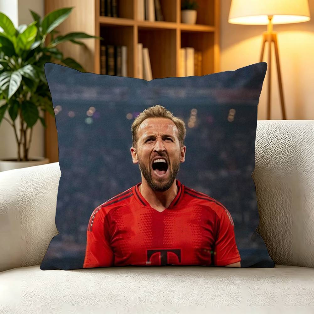 EEngland National Team Captain Harry Kane Pillow Case Square DoubleSided Sofa Cushion Cover Bedroom Bedside Pillow