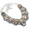 Flint Stone Gemstone Handmade 925 Silver Jewelry Necklace 18" JCN484-333