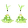 Cat Ball Tower Toy 3 Level Detachable Pet Track Interactive Toy with Teasing Feather for Kitten
