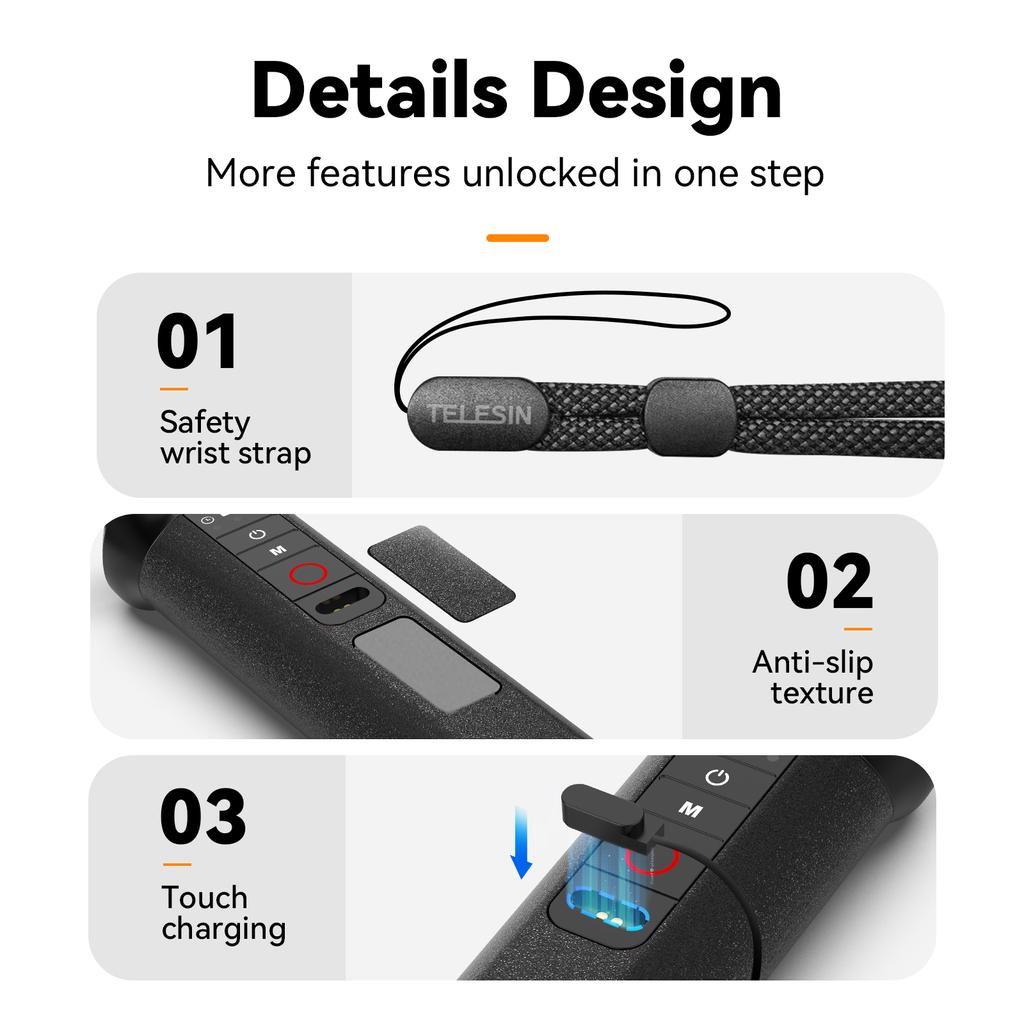 TELESIN спортивная камера плавающая ручка с дистанционным управлением затвором 15 м водонепроницаемая палка с запястьем