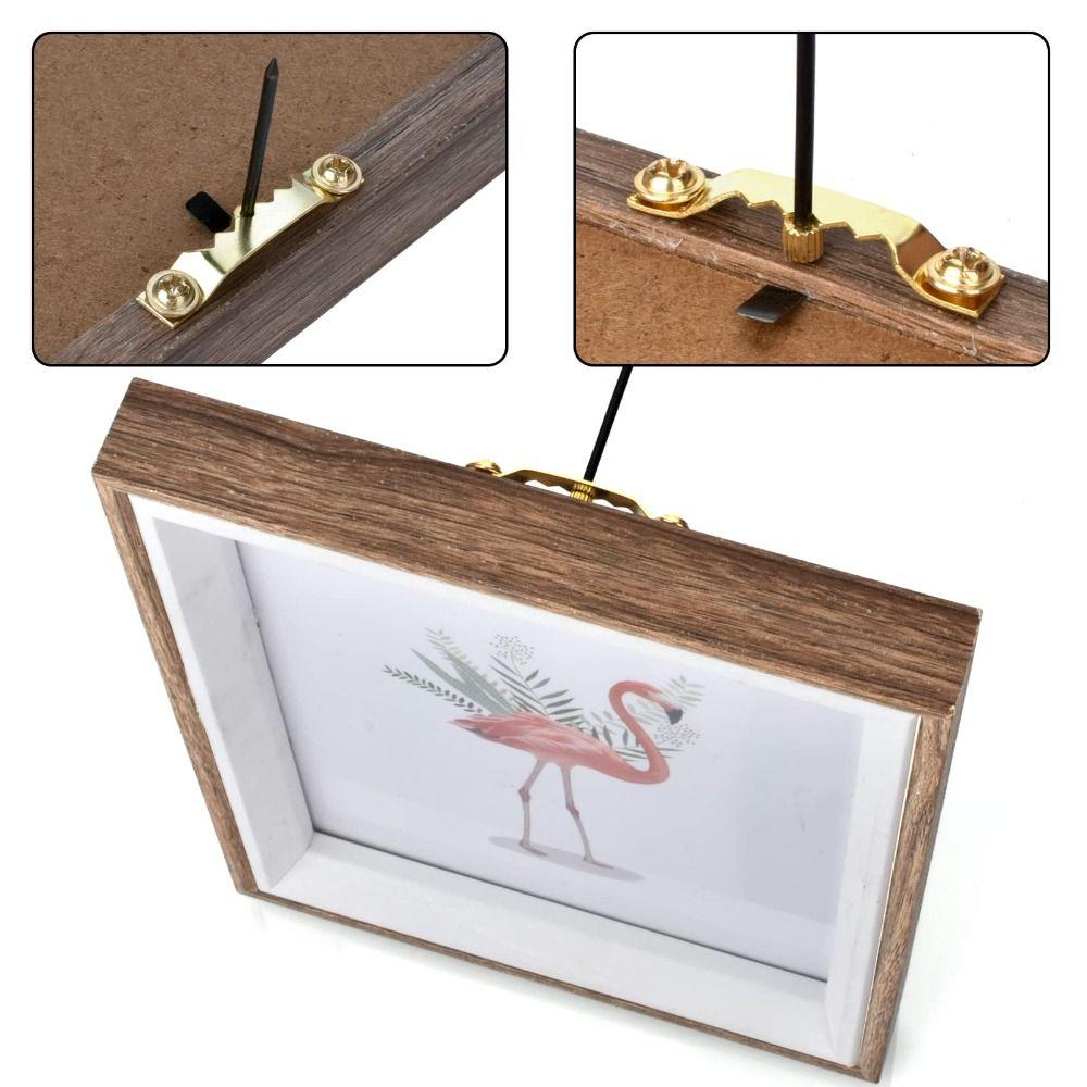 Small Sawtooth Picture Hangers with Screws Hanging Hook Frame Hanger for Artwork, Paintings, Clock
