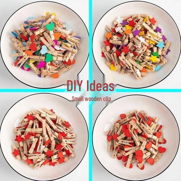 Colorful Wooden Clips for Kids - Classroom & Photo Wall Decor with Free Shipping