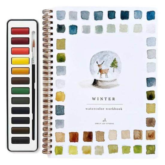 Рабочая тетрадь по акварели 12 цветов Птицы Цветы Животные Дети Акварельные краски Книга Художественные поделки Принадлежности для рисования для начинающих