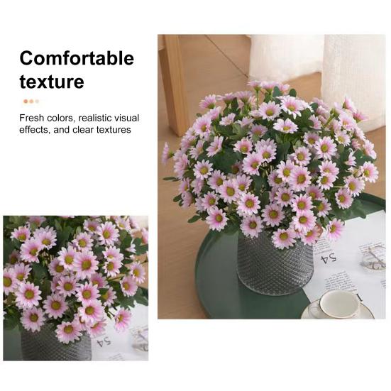 Искусственные ромашки, реалистичные искусственные цветы, многоразовые искусственные цветы со стеблем, фотография
