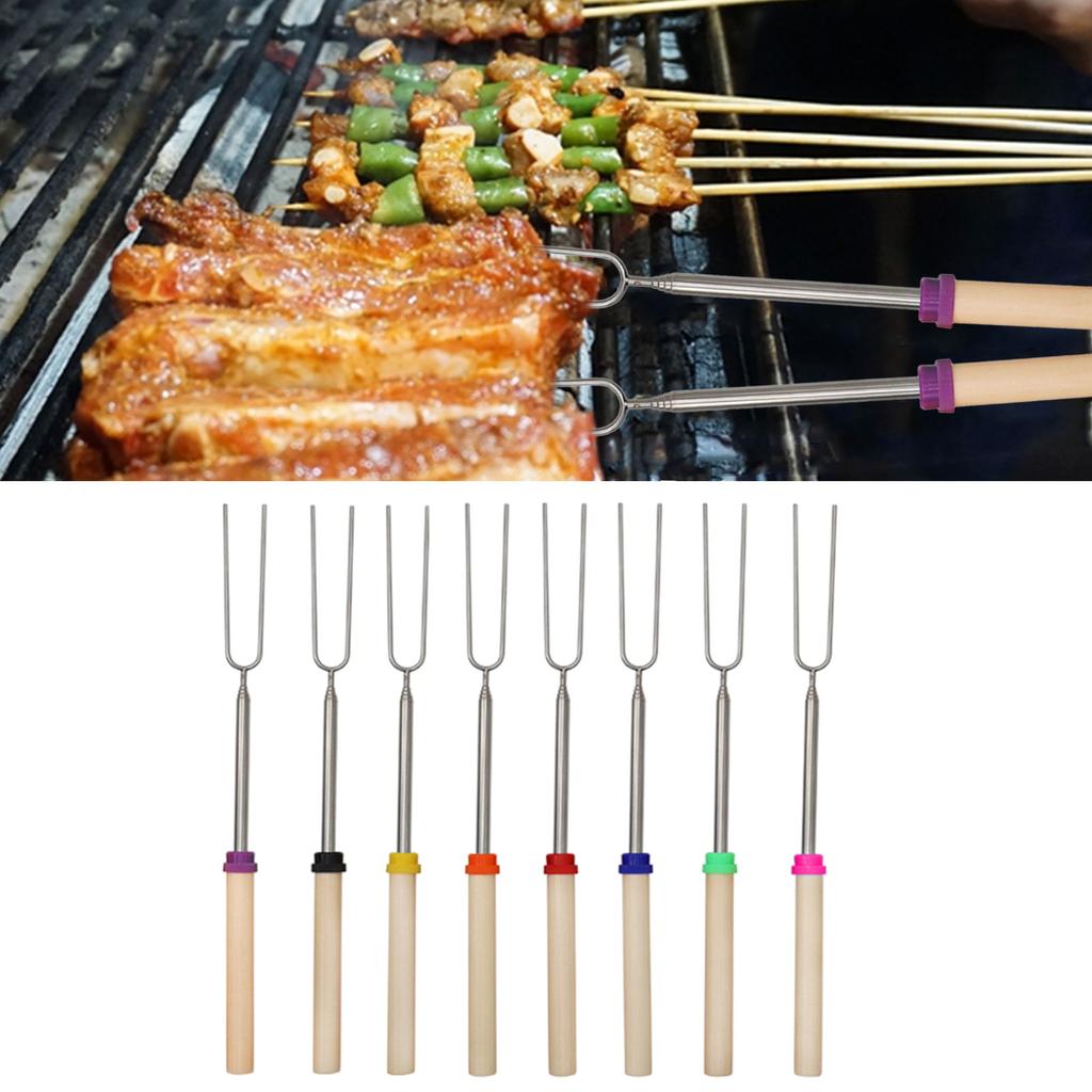 Marshmallow Roasting Sticks-Smores Skewers for Fire Pit Kit-Hot Dog Camping Accessories Campfire Marshmellow Fork 12.2