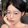 Korean Retro Metal Frame Square Row Men's and Women's Anti-blue Light/anti-radiation Glasses