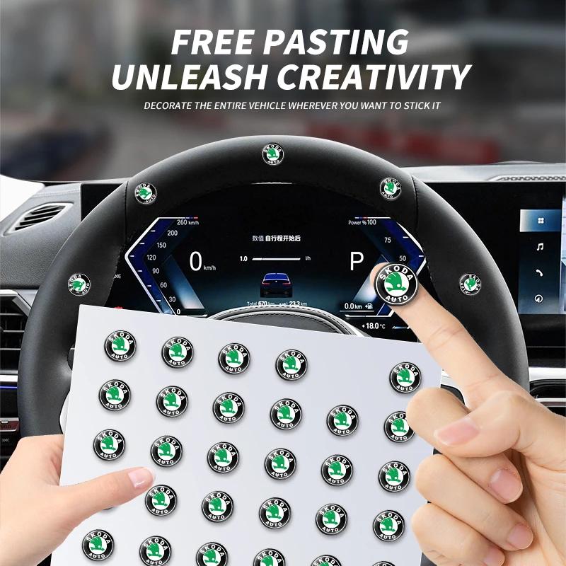 2025 New For Skoda Superb Rapid Fabia Octavia Laura VRS Yeti Roomster Car Key Shell Remote Case Cover Aluminum Sticker Emblem Sy