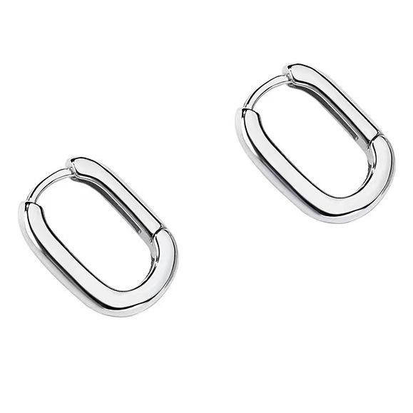 S925 Glossy Simple Bracelet Earrings Women's Geometric Ear Clip Special-Interest Design High-Grade Earrings Elegant Earrings