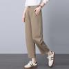 Женские брюки цвета хаки свободного прямого кроя 2025 - Маленький размер, Расслабленный стиль, Стройнящие для весны и осени