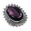 Ювелирное кольцо из серебра 925 пробы с аметистом, размер 8,5