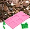DIY Castle House Christmas Tree Silicone Mold Cake Chocolate Decorative Clay Mould Kitchen