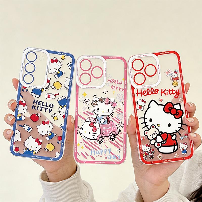 Cute Hello Kitty Transparent Casing For Xiaomi Redmi Note 15 Pro 15C 5G 14C Note 14 13 12 Pro Plus 13C 12C A5 5G 4G Case Cover