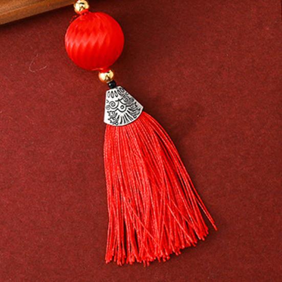 Украшение на китайский Новый год Традиционное красное подвесное украшение Подвеска «Удача» с кисточкой для Праздника Весны Дом Офис Автомобиль Дерево Декор