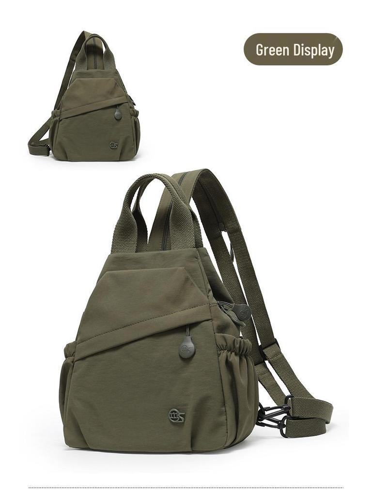 Женский модный легкий водонепроницаемый рюкзак 2025: Повседневная спортивная и дорожная многофункциональная нагрудная сумка