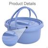 Pee Cup Toilet with Lid Versatile Smooth Edges for Travel Bedroom 13x11x6.3inch Reusable PP Material