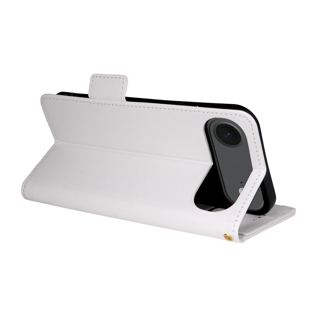 For iPhone Air Case with Wrist Strap Litchi Texture PU Leather Wallet Phone Cover