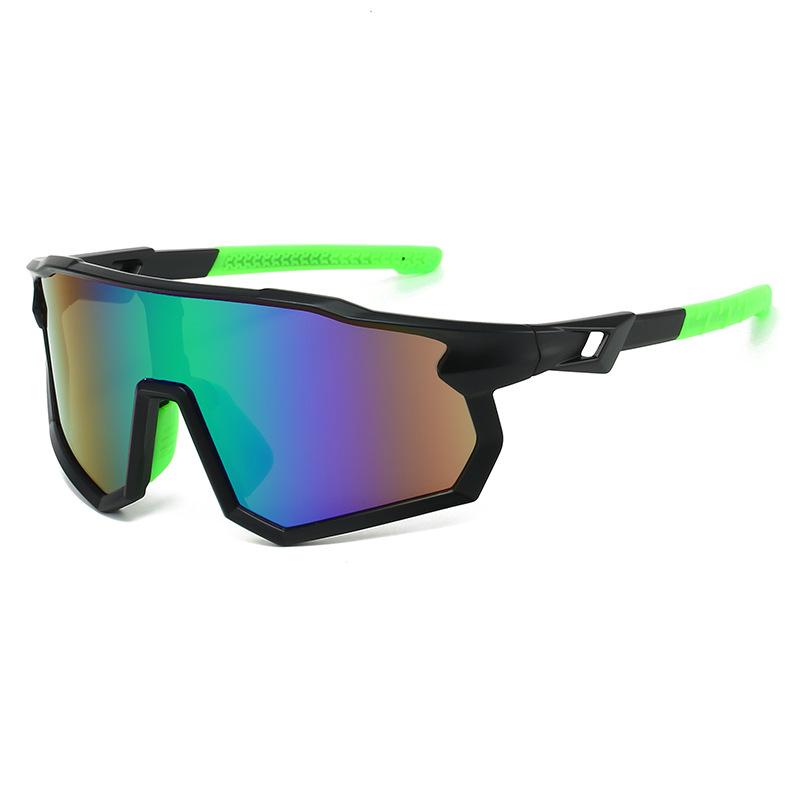New outdoor cycling glasses, large-frame men's and women's windproof sunglasses, UV-proof sports mountaineering goggles
