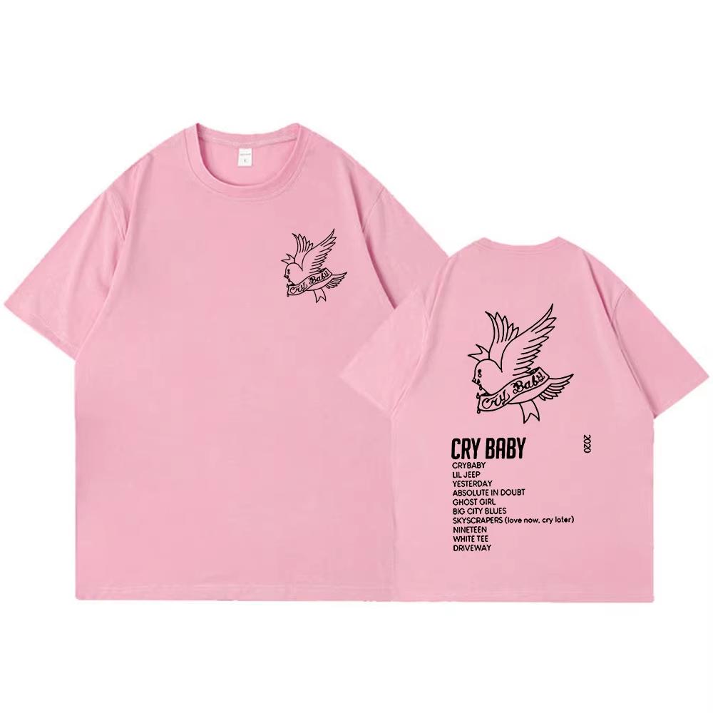 Футболка с изображением рэпера Lil Peep, альбом CryBaby, мужская, женская, модная, хип-хоп, с коротким рукавом, Y2k, короткий рукав, классическая