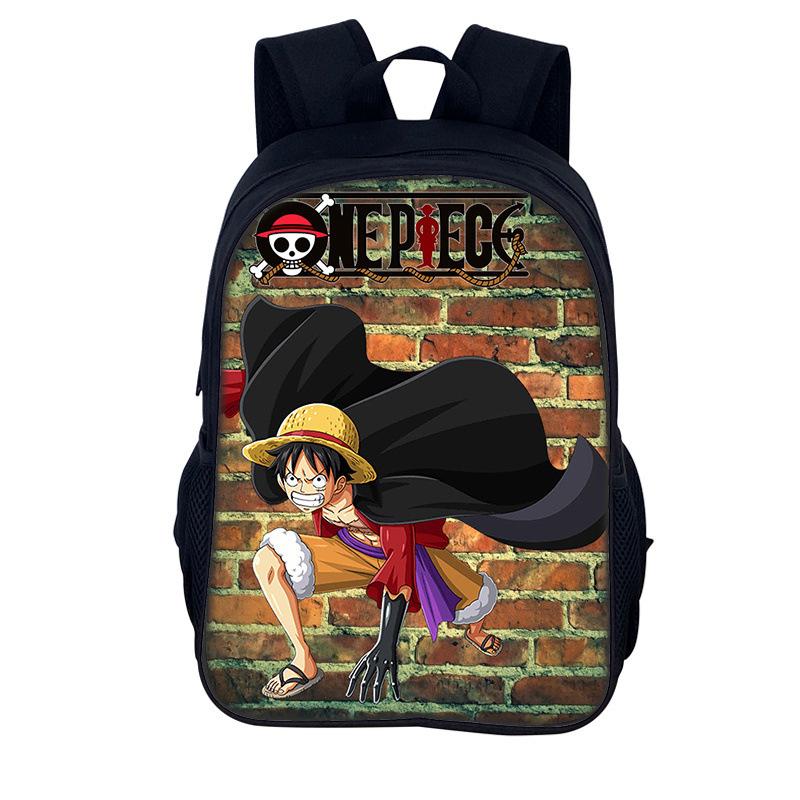 One Piece Обезьяна D. Школьный рюкзак Луффи для ребенка Легкий детский рюкзак Модный рюкзак Лучший подарок
