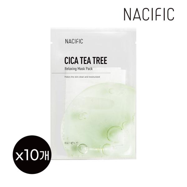NACIFIC Набор расслабляющих масок Cica Tea Tree (1 лист) x10