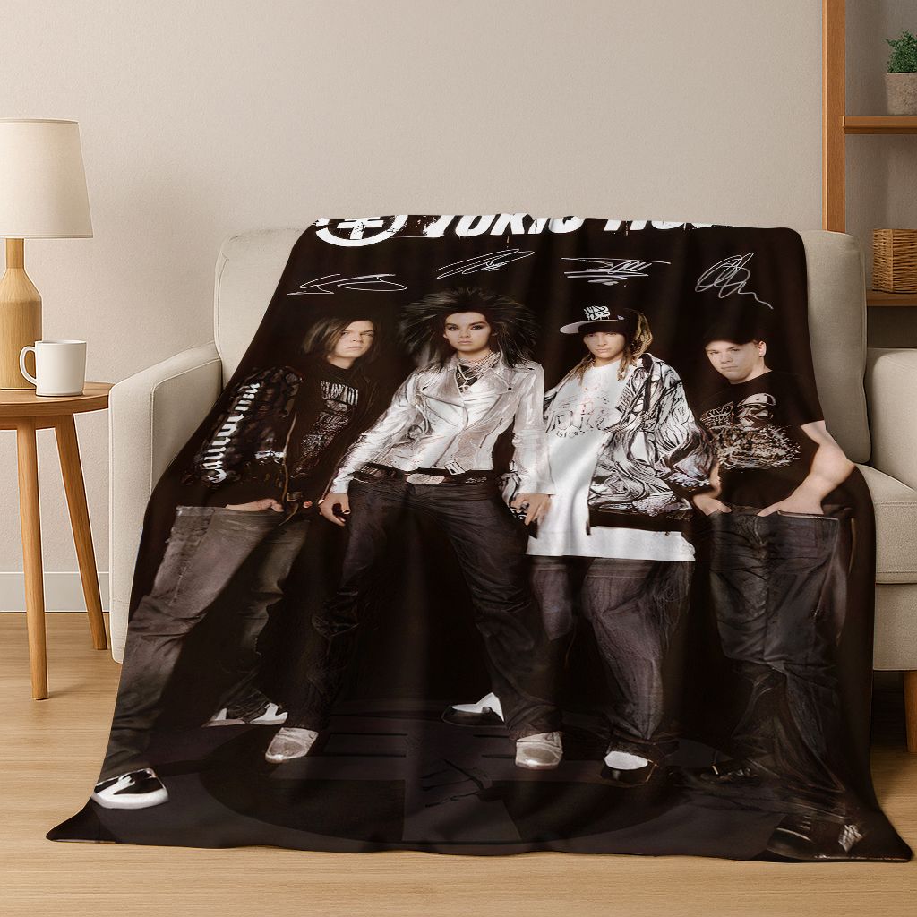 Модное Арт Фланелевое Одеяло Tokio Hotel Билл Том Каулитц, Уютное Мягкое Пледное Одеяло для Дома Спальни Кровати Дивана, Подарок