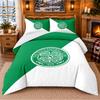 Printed 3Pcs Bedding Set Celtic FC Pattern Bed Sheet Pillowcase For Bedroom Decor