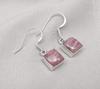 Rhodochrosite 925 Sterling Silver Dangle Earrings: Handmade Gemstone Jewelry