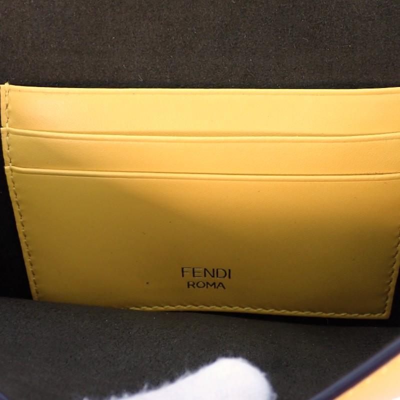 FENDI  8BS039 Shoulder Bag yellow leather Women