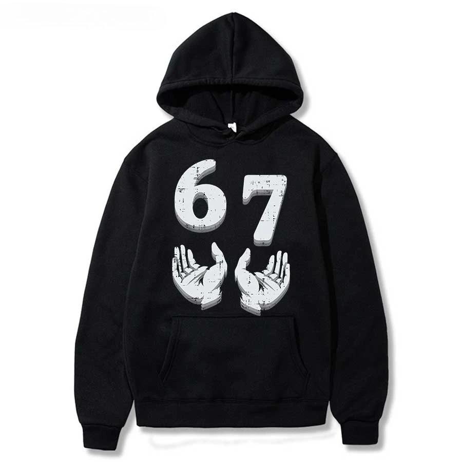 Spring Autumn 67 Six Seven Funny Meme Children's Hoodie Boys Girl Hooded Pullover Hiphop Streetwear Soft Casual Kids Sweatshirt Pullover Top