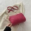Stylish Casual Solid Color Small Square Shoulder Bag For Trendsetting Women In Black White Khaki And Rose Pink
