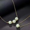 Hetian Jade Three Life Three World Ожерелье Bucket Beads Нефритовый кулон Нефритовые украшения Подвесной светильник Роскошная ниша Высокое качество Ощущение