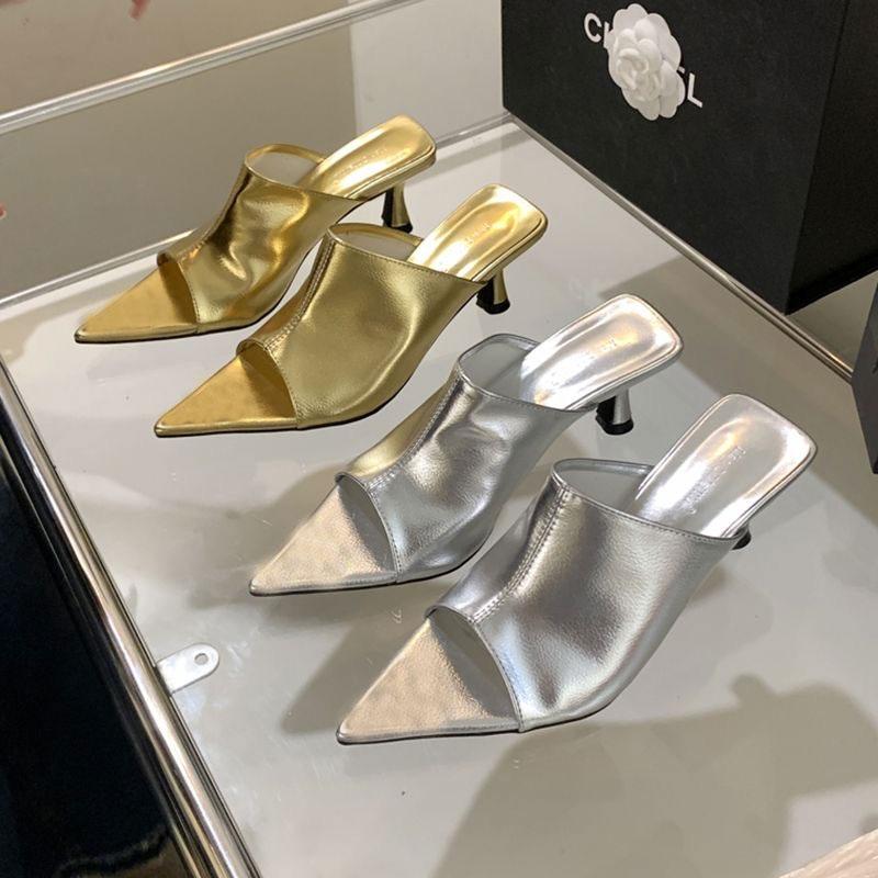 Мода Женские Туфли-Шлепанцы на Высоком Каблуке с Острым Носком Сексуальные Туфли-Шпильки Платье Элегантные Лодочки Модная Женская Обувь 2025 Лето Женские Zapatillas