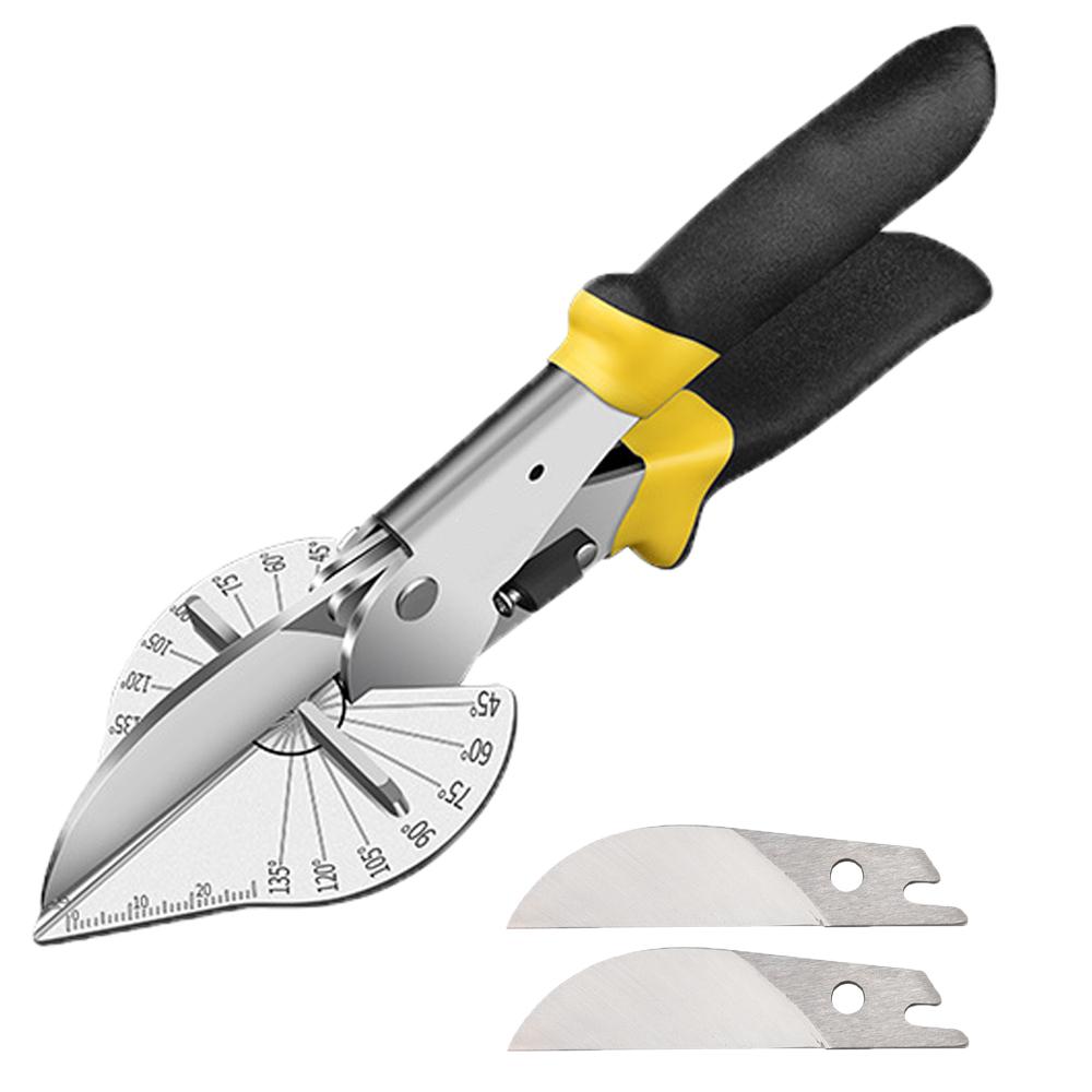 Miter Shears for Angular Cutting Molding Crafting with Two Replacement Blades
