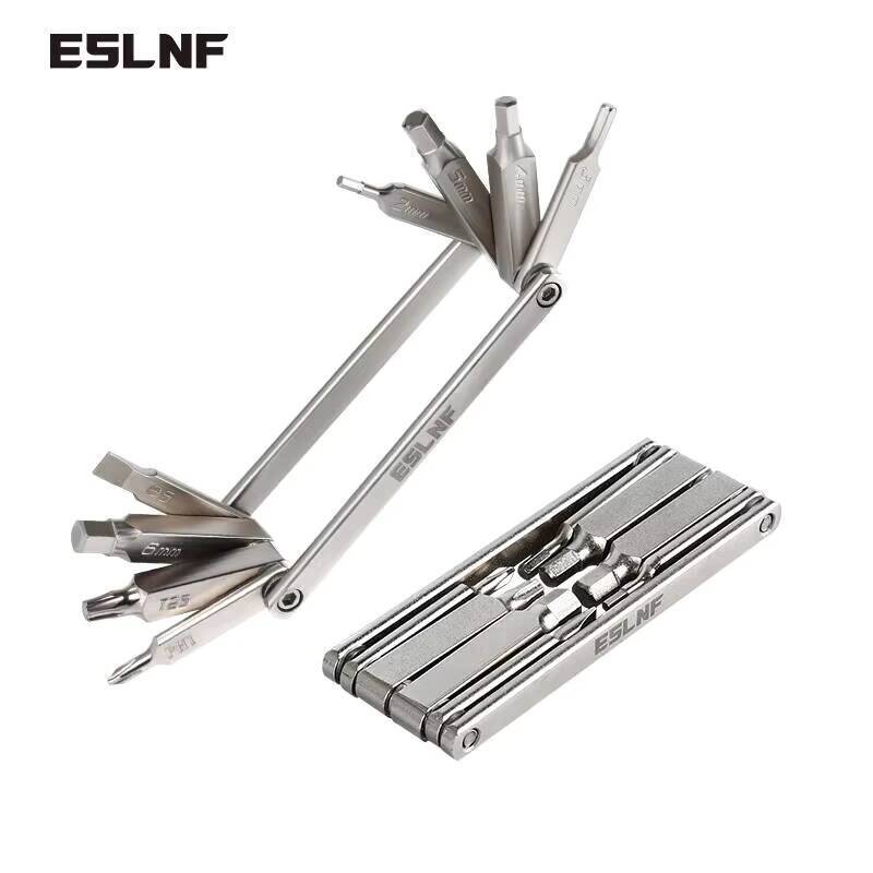 ESLNF 8 In 1 Set Portable CR-V Steel Bike Multifunction Kit Hex Wrench Bicycle Repair Tool Kits