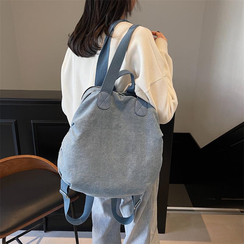 Джинсовый рюкзак для женщин, большая вместимость, сумка через плечо, дорожный рюкзак