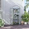 Foil Mini Greenhouse Cold Frame, 4 Shelves, 69 x 50 x 165 cm, Transparent