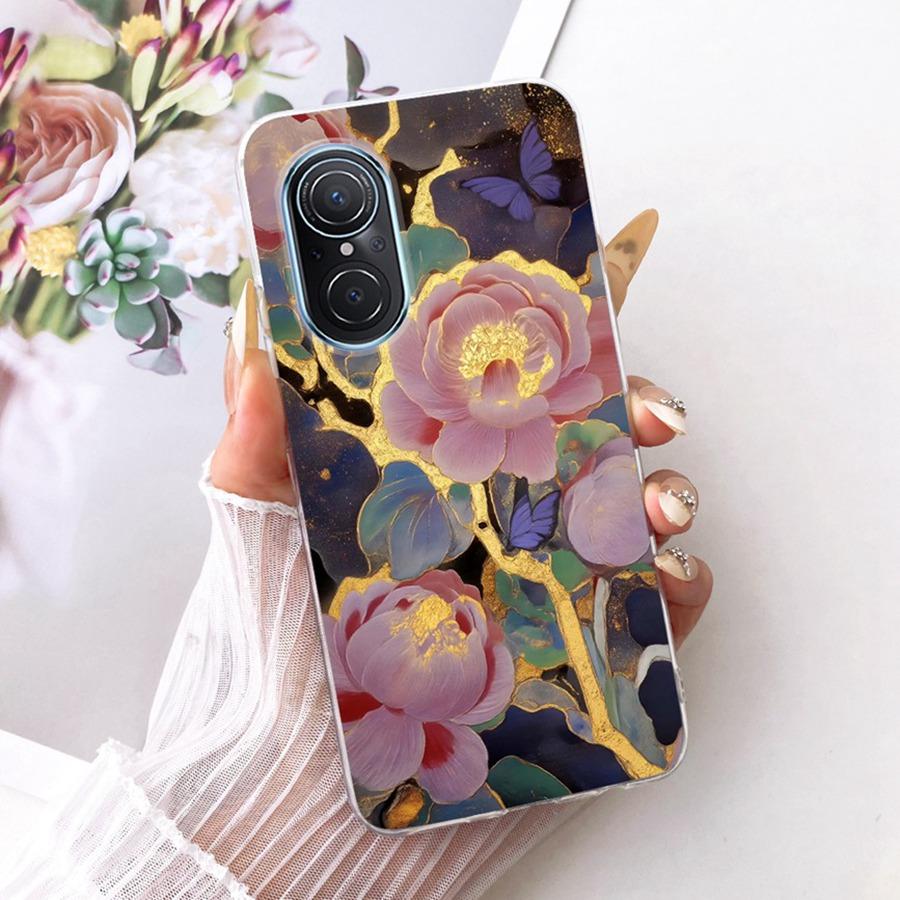 For Huawei Nova 9 SE Case JLN-LX1 Cover Butterfly Painted Silicone Soft Back Case For Huawei Nova9 Nova 9Pro Protective Shell
