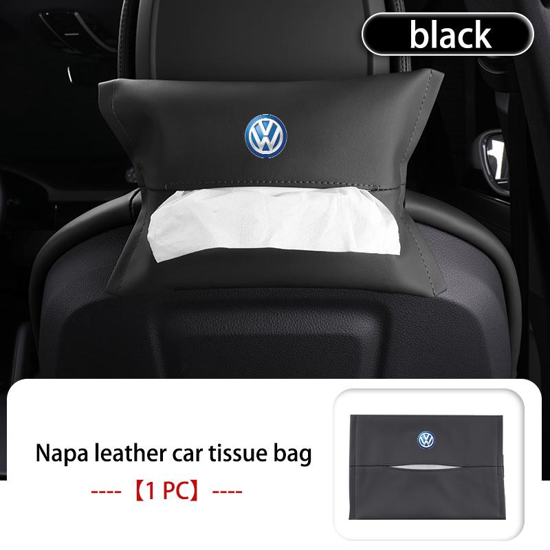 Car Tissue Box Backrest Armrest Box Sun Visor Paper Bag For Volkswagen VW Scirocco Passat Polo B5 B6 B7 CC Tiguan Sharan Touran zj3