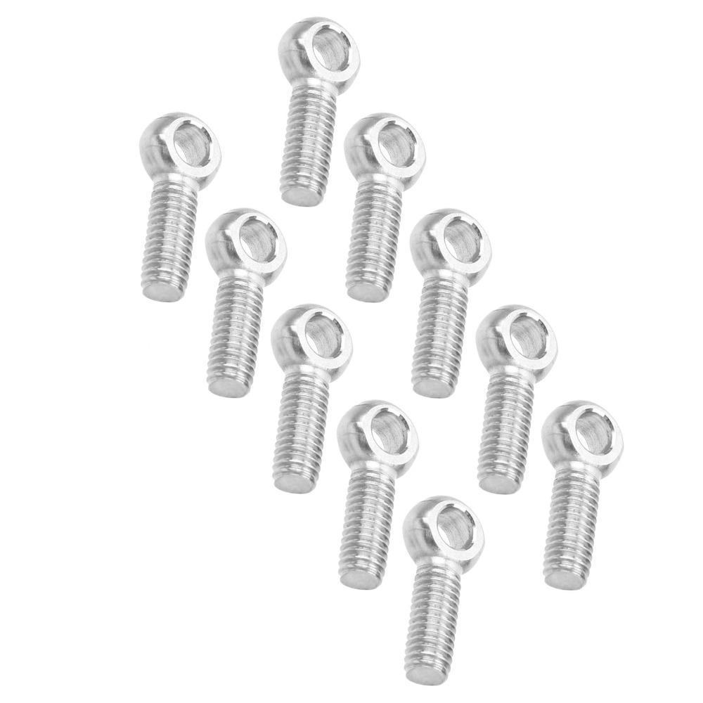 10pcs Durable Lifting Eye Bolts Metric Thread Full Thread Screw Shoulder Swing Bolt Machinery Use