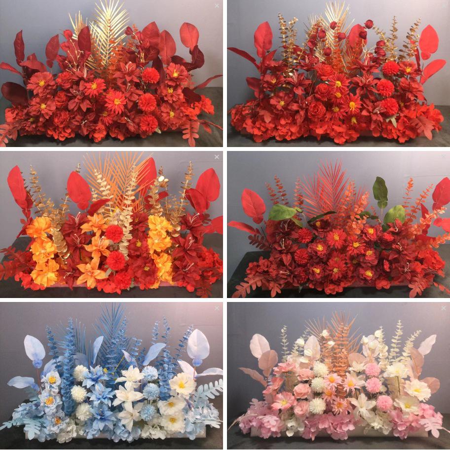 Большой набор для украшения свадебной дорожки и Т-сцены из шелковых цветов