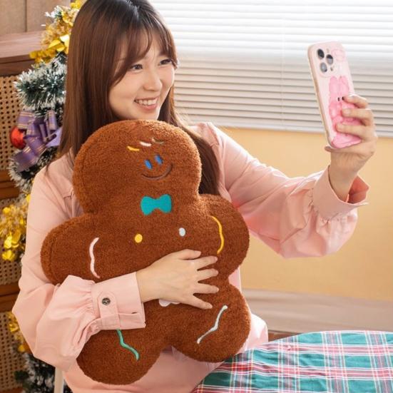 Пряничный человечек плюшевая игрушка мягкая рождественская кукла печенье для детей плюшевая праздничная