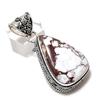 Wild Horse Gemstone Handmade 925 Sterling Silver Gift Jewelry Pendant 1.89" u4A04