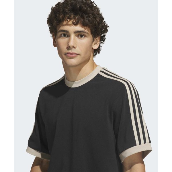 adidas Оригинальная полосатая футболка с цветовыми блоками, унисекс, топ KS4343