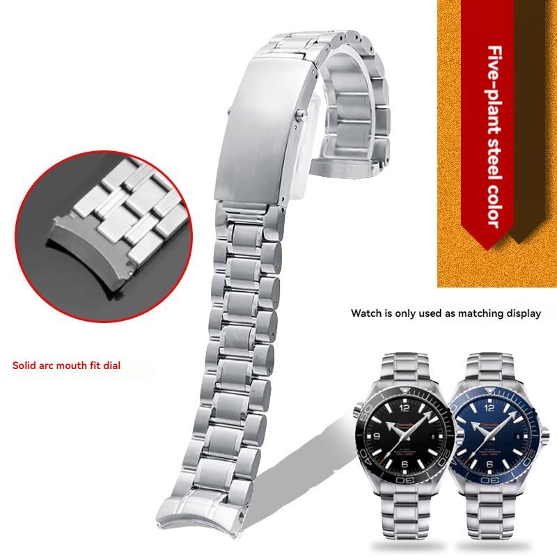 Для ремешка часов Omega Seamaster 600 Ocean Universe 300 Браслет из нержавеющей стали с solidным изогнутым концом 18мм 20мм 22мм