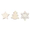 50pcs Wooden DIY Christmas Tree Hanging Ornaments Pendant Wood Chip Tree Table Bottle Decoration
