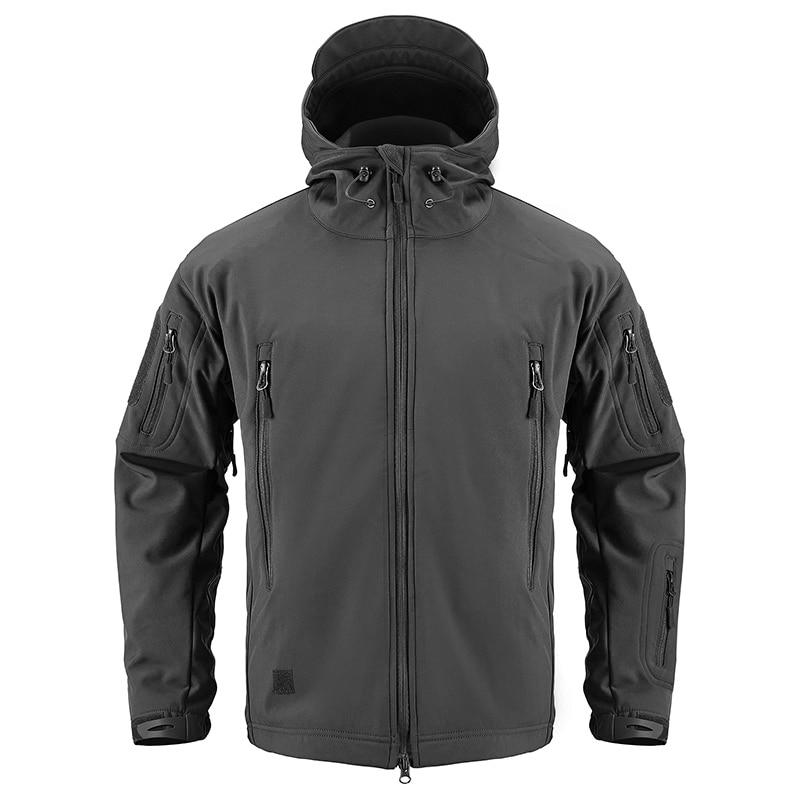 Men's Waterproof Tactical Camouflage Softshell Jacket Tactical Jacket Combat Hoody Coat Winter Fleece Jacket