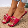 2025 NEW Fashionable Summer Flat Sandals for Women Versatile Comfortable Slippers for Outdoor Wear