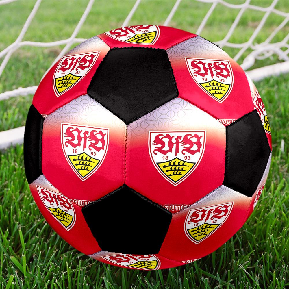 Stuttgart Football Club Indoor Soccer Ball Colorful All Ages Size 5 Machine Stitched PVC Competition Ready Durable High-Bounce